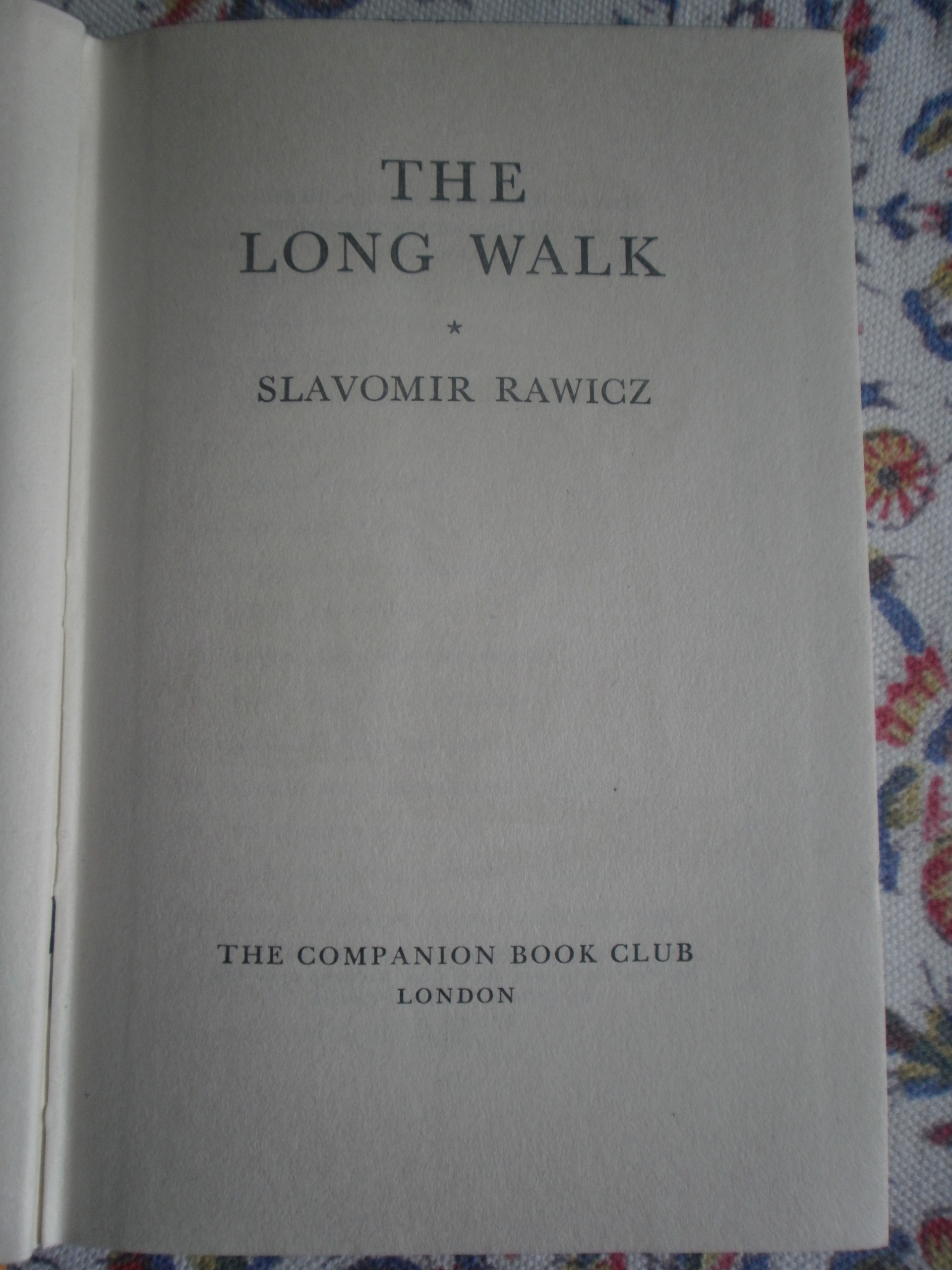 long walk book slavomir rawicz